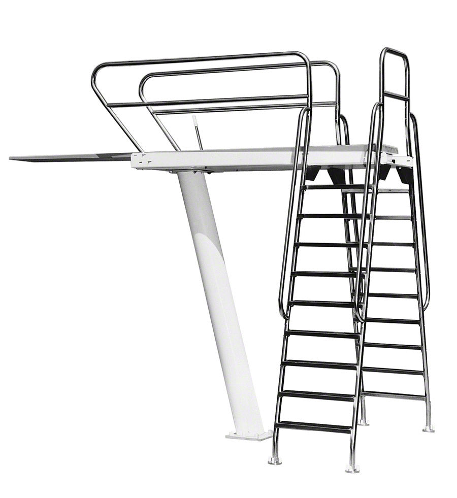 3 Meter Deluxe Commercial Pool Diving Tower With Dual Ladder - Includes Anchor Jigs and Mounting Hardware – SR Smith