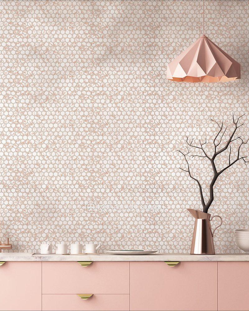 Betsan Round circular glass mosaic