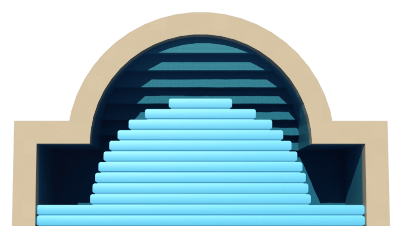 Zuschnitt für römische Treppe