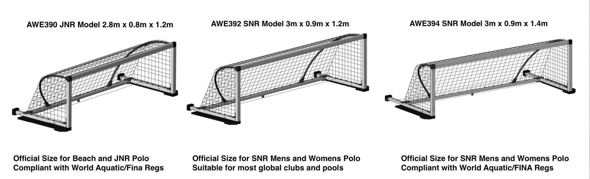Antiwave FINA Global 1.4M Water Polo Goal - KAP7 International