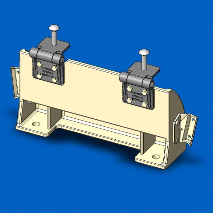 Short Stand Rear Anchor Fitting With Hinges - Stands With Guardrails – Duraflex International