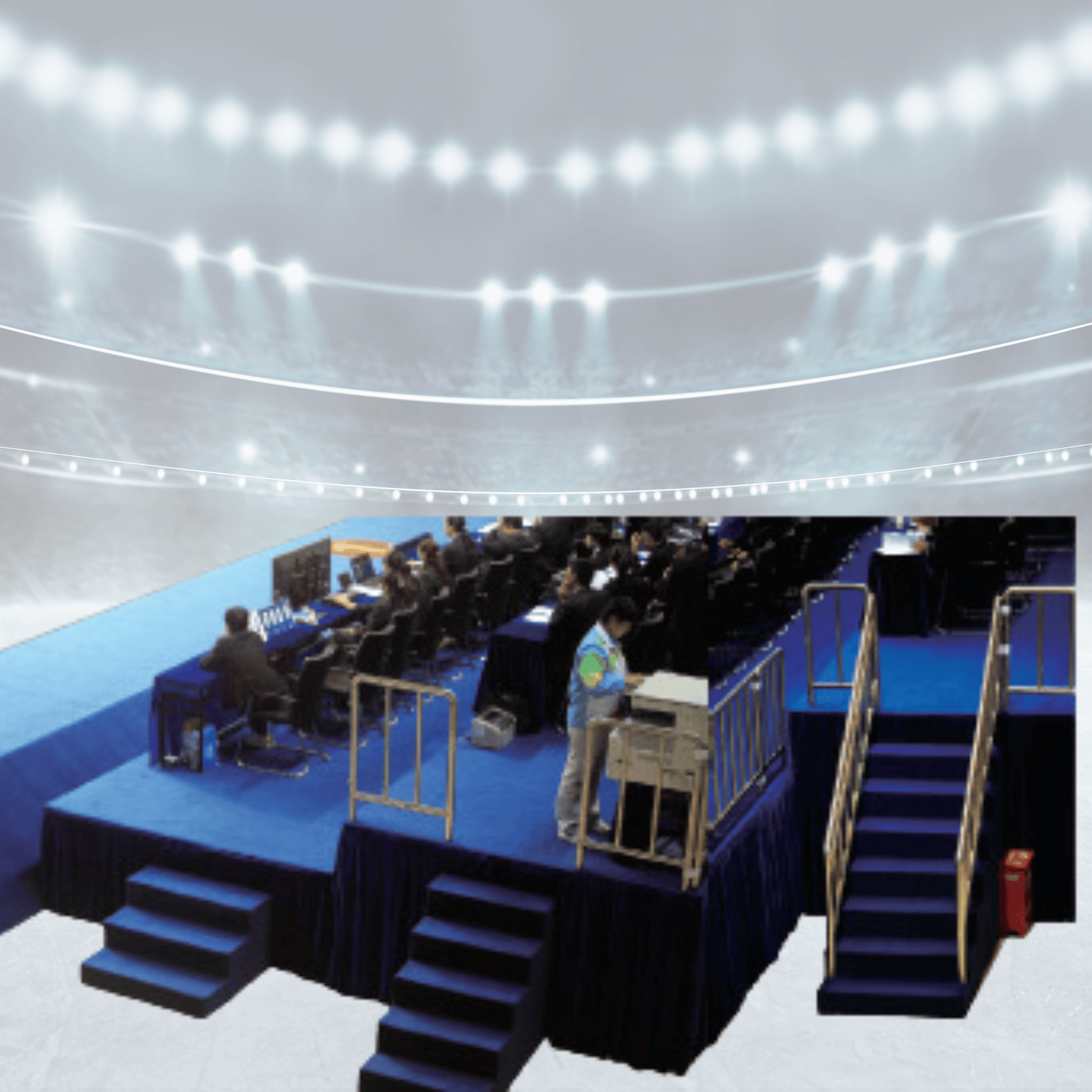 Estrade des juges et des officiels lutte – Rhine Sports