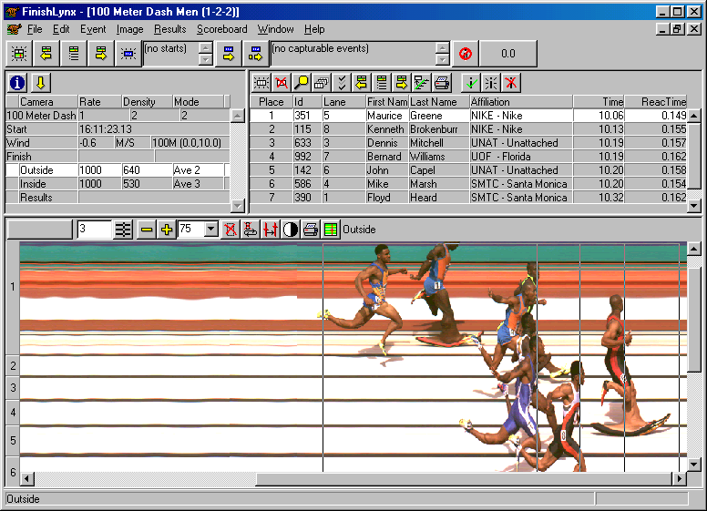 6 LANE REACTIME & FALSE START DETECTION WIRED SYSTEM - Finish Lynx