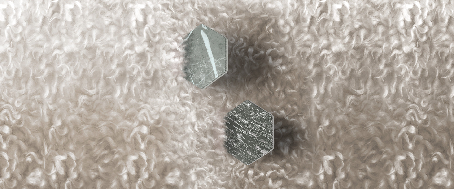 Betsan Hexa Mega large hexagonal glass mosaic