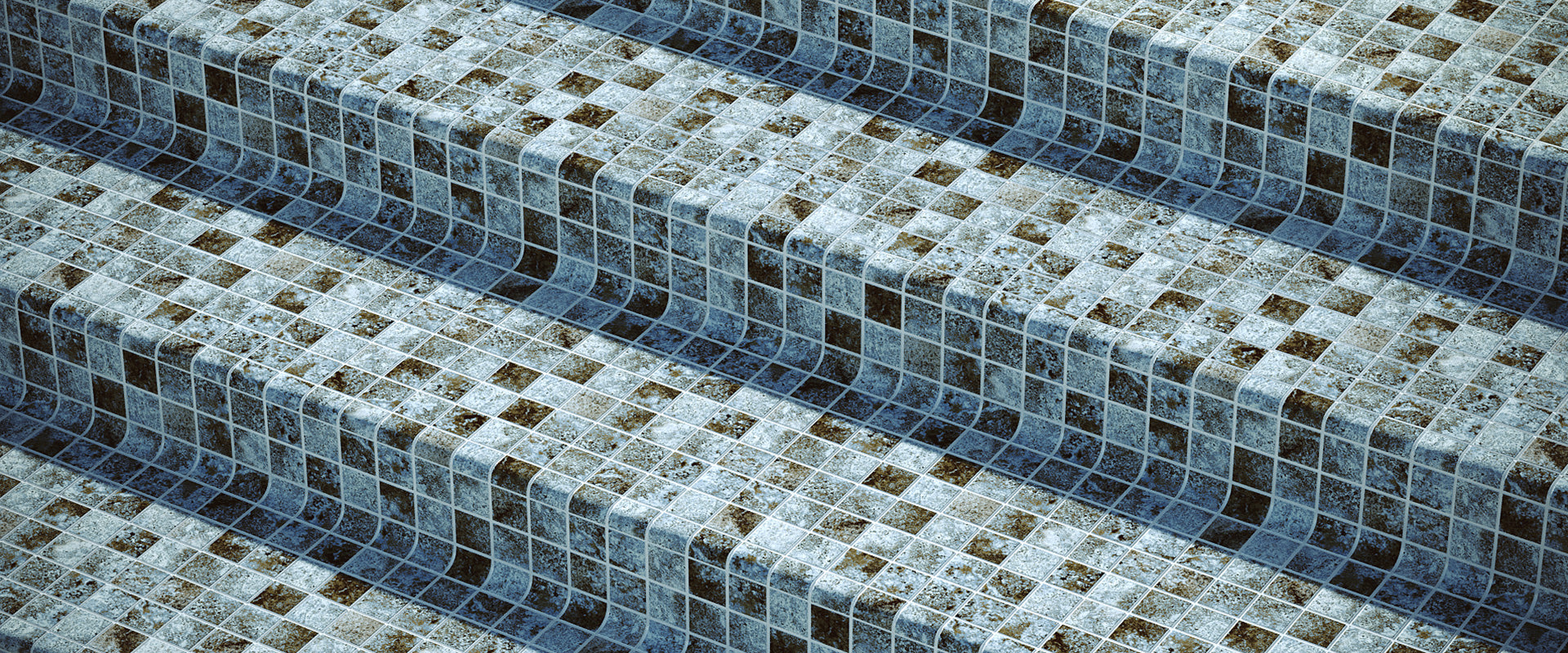 Betsan glass mosaic trim and edge pieces
