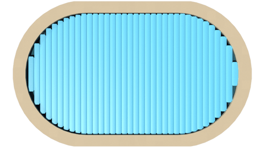 Zuschnitt für den ovalen Pool