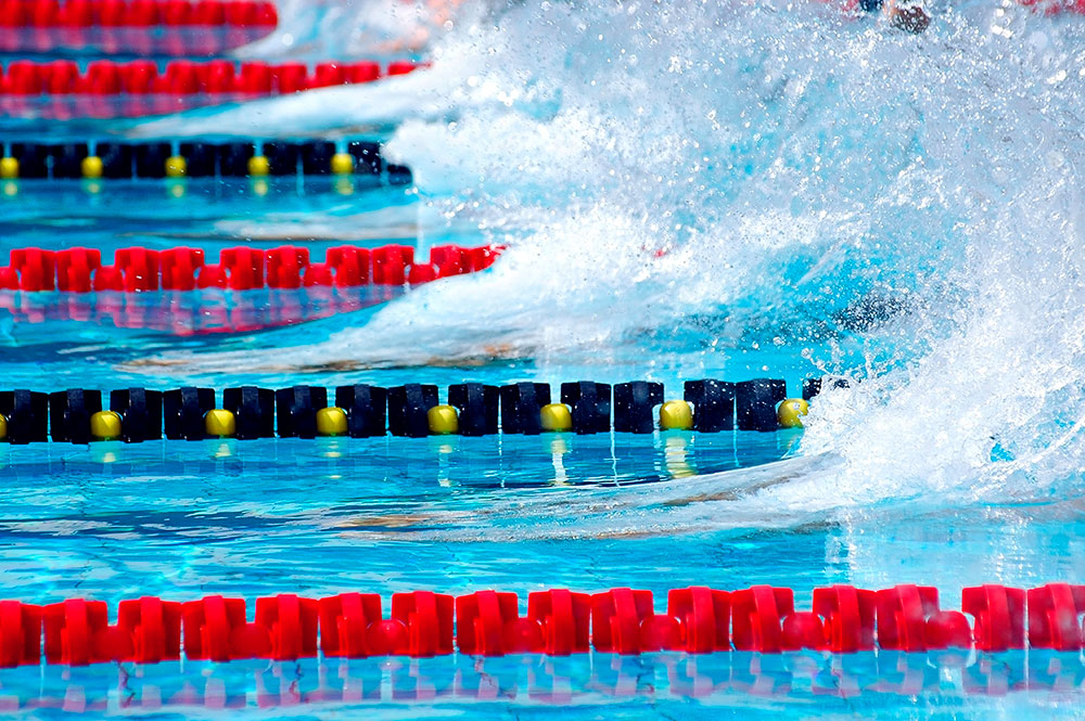 25 Meter ForeRunner Racing Lane Line With 4.75 Inch Disks with 1 Disconnect to 75 Feet - Anti Wave