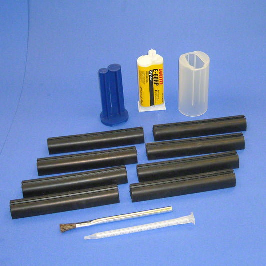 Rubber Channel Set With Glue Kit - 6 Inches – Duraflex International