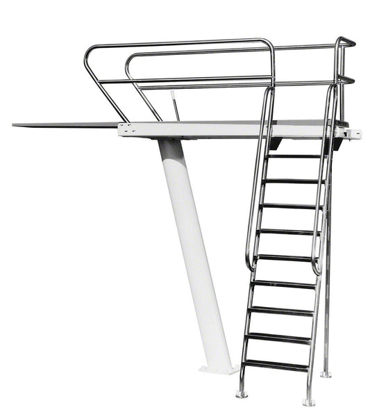 3 Meter Deluxe Commercial Pool Diving Tower With Left Ladder - Includes Anchor Jigs and Mounting Hardware – SR Smith