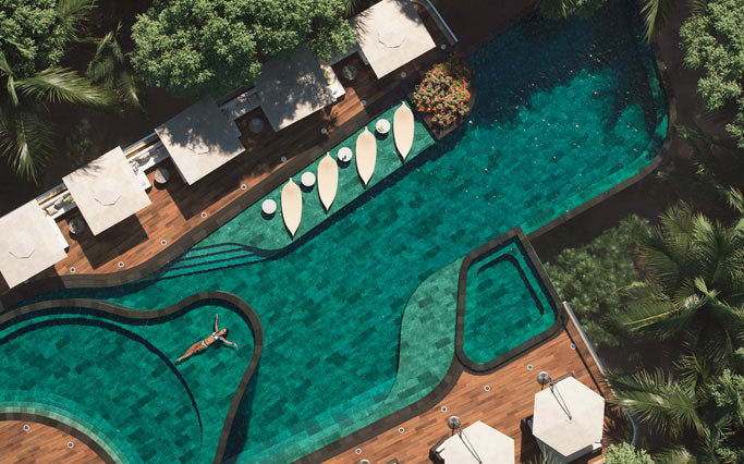 Rosa Gres Tresor Pool Tile Series