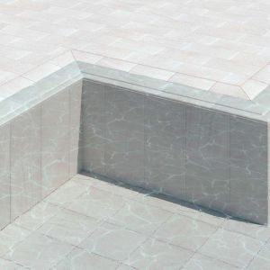 Rosa Gres Pool Coping and Edge Trim Pieces